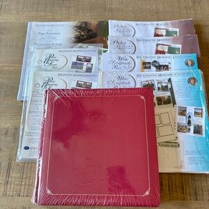 NEW CREATIVE MEMORIES Album 12 x 12 RED with bundle pages -Factory Sealed